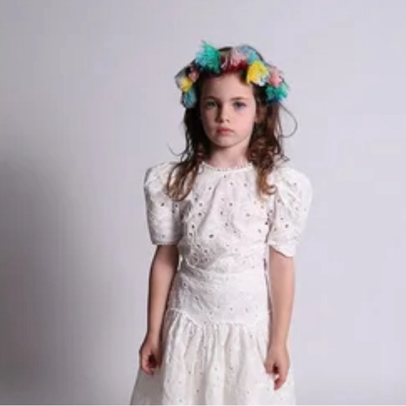 TIA CIBANI KIDS Clementine Melon Sleeves Blouse, Sugar 9/10 - Picture 2 of 5